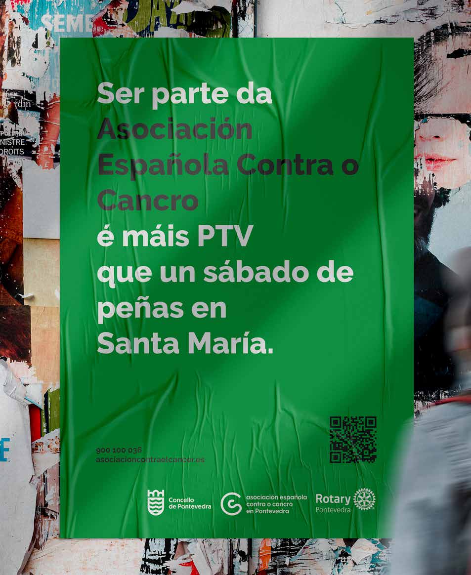 Cartel original de la campaña AECC en Pontevedra