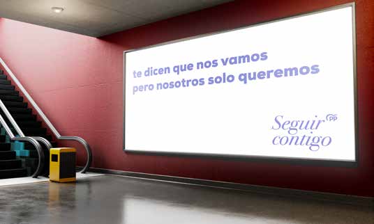 Mockup original de Seguir contigo en gran formato